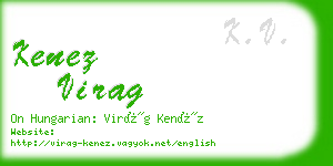 kenez virag business card